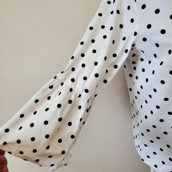 Tommy Hilfiger Polka Dot Top - Black and White - Long Sleeve - Lightweight71923 - Picture 3 of 11